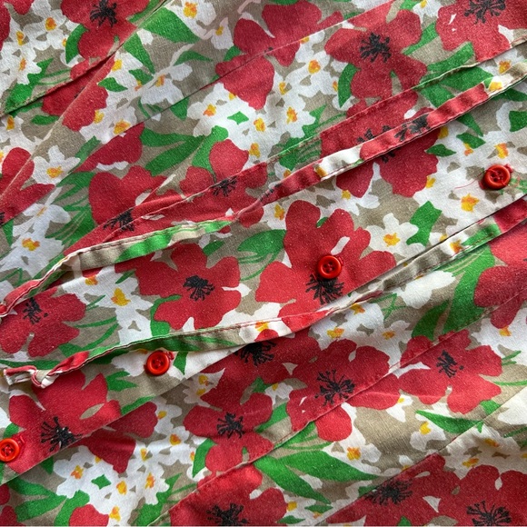 VTG 80s Retro Manor House Pleated Floral Skirt - Picture 5 of 8